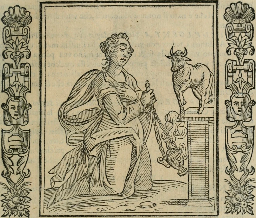 An illustration from Iconologia, ouero Descrittione d'imagini delle virtu', vitij, affetti, passioni humane, corpi celesti, mondo e sue parti., 1611, leaf 272