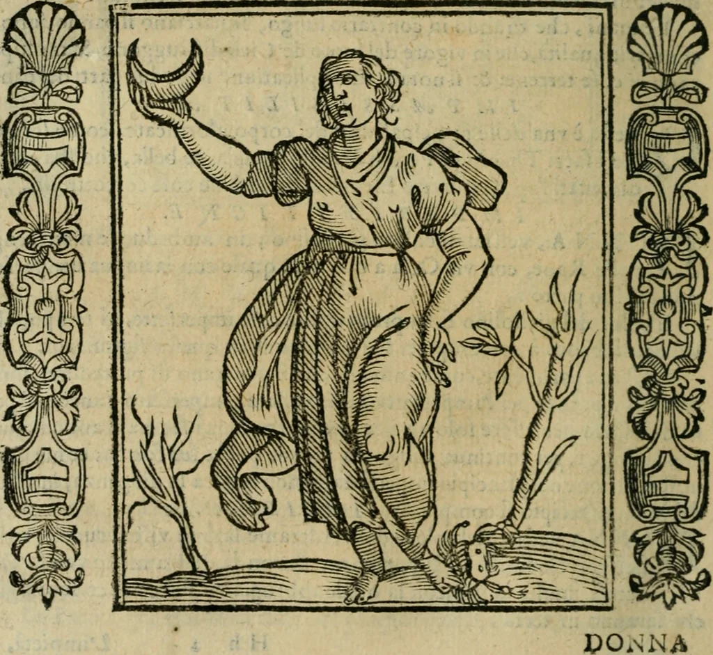 An illustration from Iconologia, ouero Descrittione d'imagini delle virtu', vitij, affetti, passioni humane, corpi celesti, mondo e sue parti., 1611, leaf 279