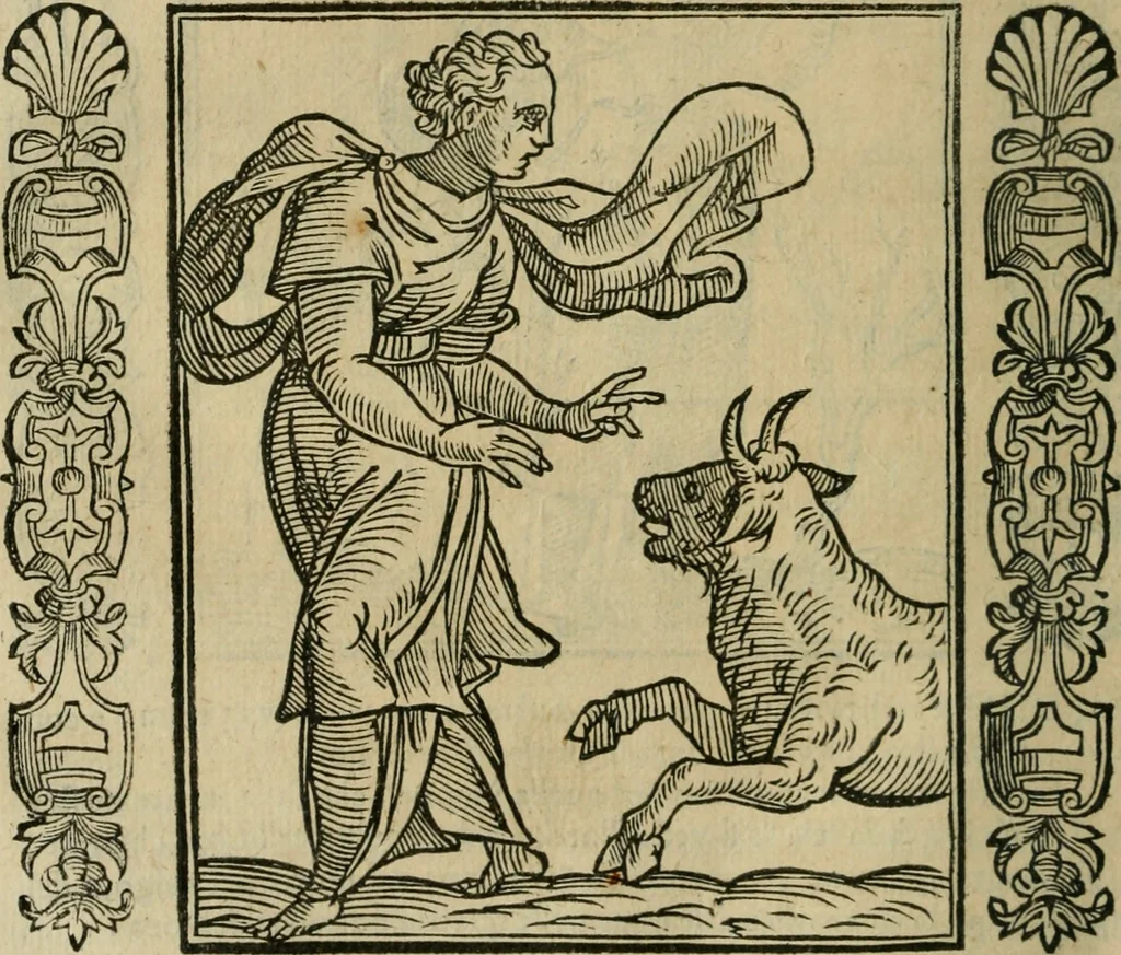 An illustration from Iconologia, ouero Descrittione d'imagini delle virtu', vitij, affetti, passioni humane, corpi celesti, mondo e sue parti., 1611, leaf 295