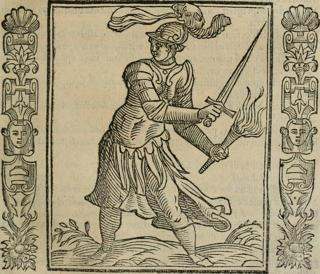 An illustration from Iconologia, ouero Descrittione d'imagini delle virtu', vitij, affetti, passioni humane, corpi celesti, mondo e sue parti., 1611, leaf 298