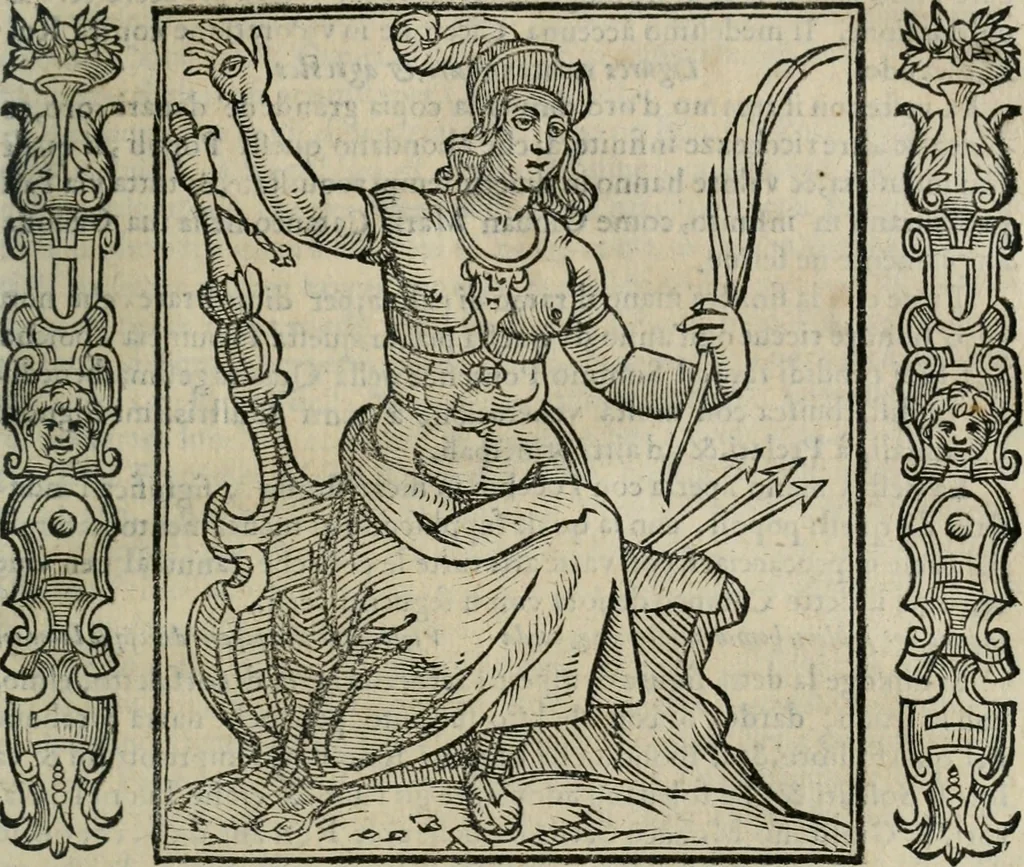 An illustration from Iconologia, ouero Descrittione d'imagini delle virtu', vitij, affetti, passioni humane, corpi celesti, mondo e sue parti., 1611, leaf 304
