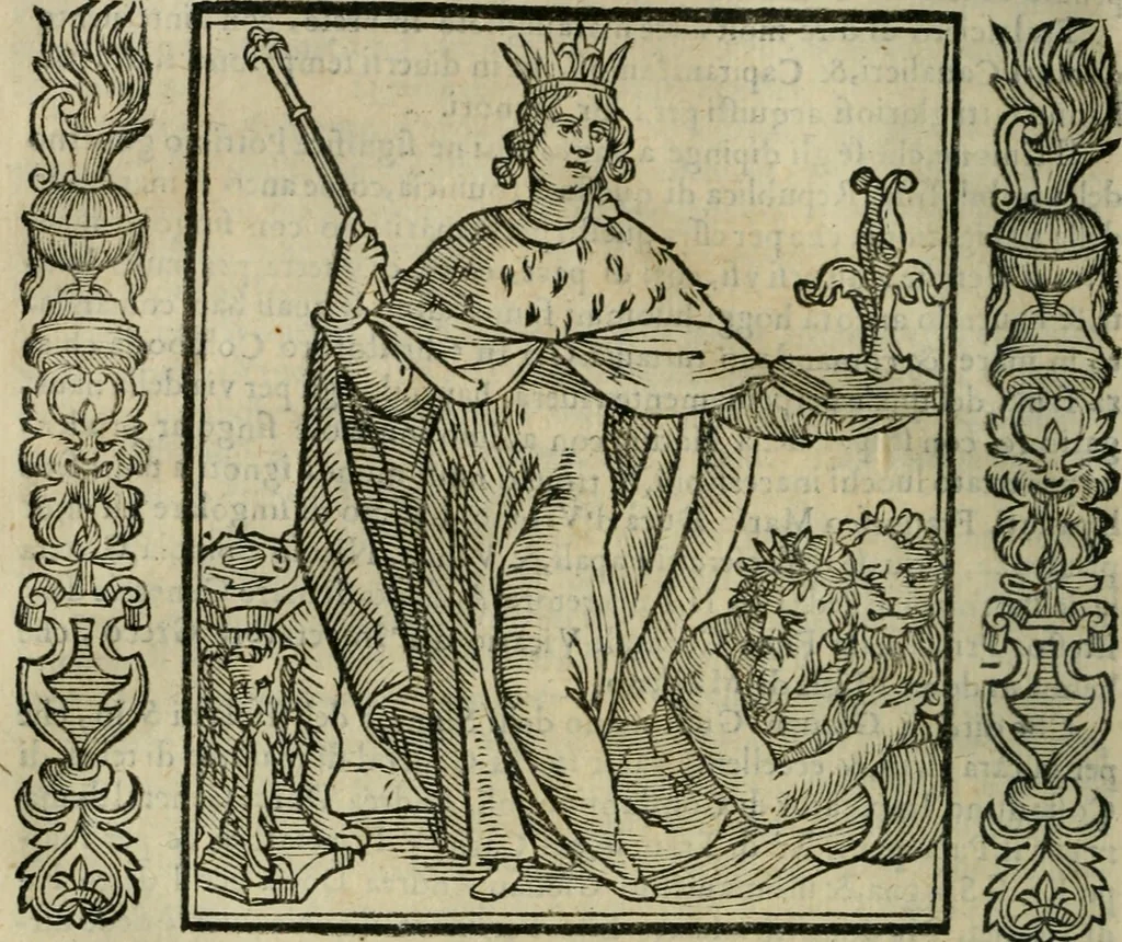 An illustration from Iconologia, ouero Descrittione d'imagini delle virtu', vitij, affetti, passioni humane, corpi celesti, mondo e sue parti., 1611, leaf 307