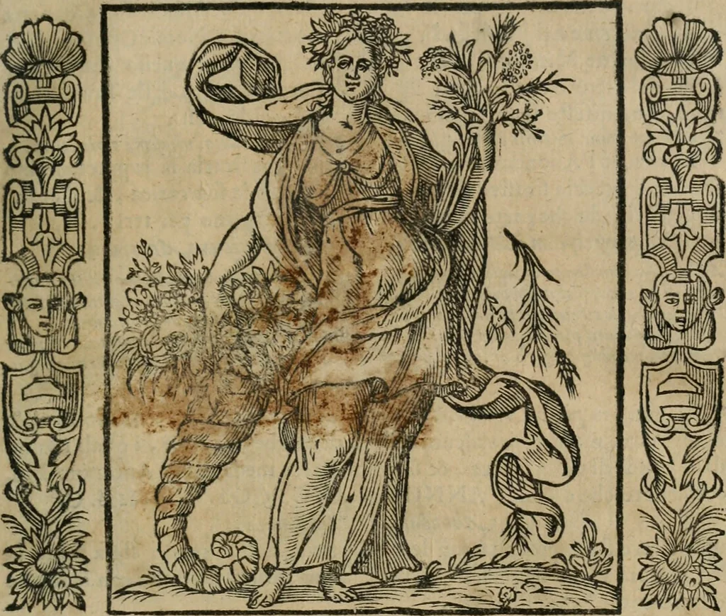 An illustration from Iconologia, ouero Descrittione d'imagini delle virtu', vitij, affetti, passioni humane, corpi celesti, mondo e sue parti., 1611, leaf 36