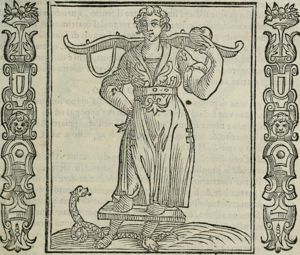 An illustration from Iconologia, ouero Descrittione d'imagini delle virtu', vitij, affetti, passioni humane, corpi celesti, mondo e sue parti., 1611, leaf 362