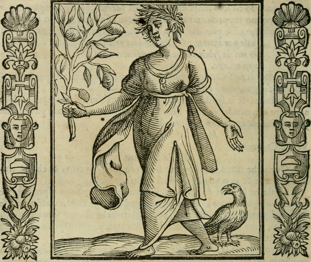 An illustration from Iconologia, ouero Descrittione d'imagini delle virtu', vitij, affetti, passioni humane, corpi celesti, mondo e sue parti., 1611, leaf 387