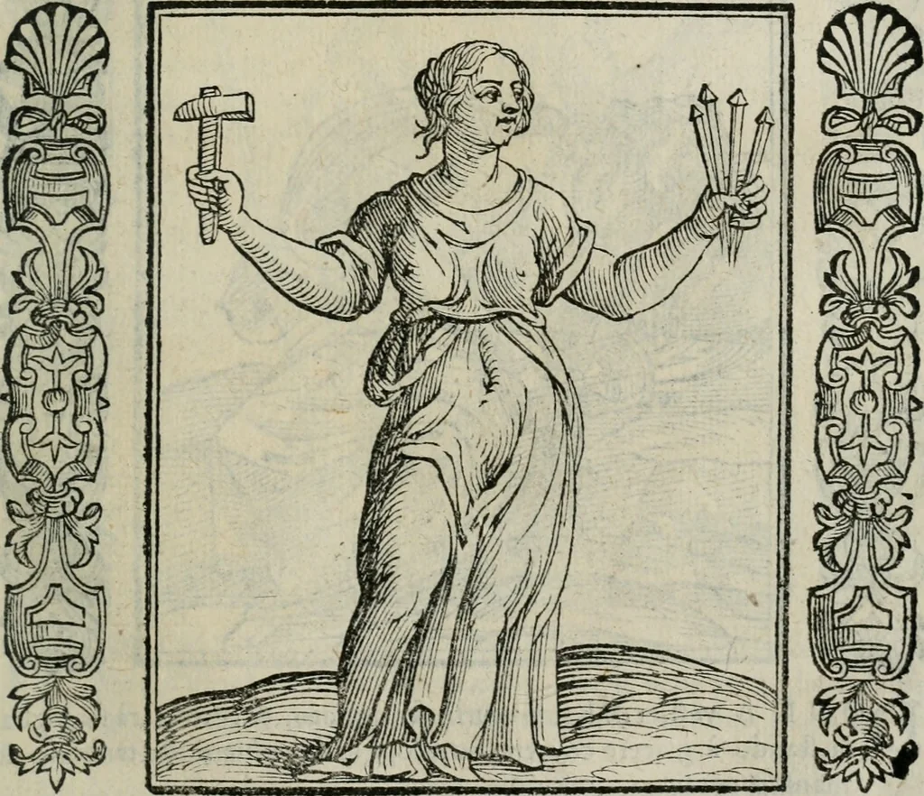 An illustration from Iconologia, ouero Descrittione d'imagini delle virtu', vitij, affetti, passioni humane, corpi celesti, mondo e sue parti., 1611, leaf 416