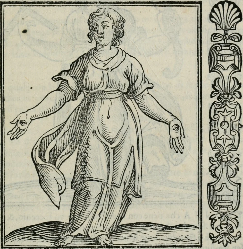 An illustration from Iconologia, ouero Descrittione d'imagini delle virtu', vitij, affetti, passioni humane, corpi celesti, mondo e sue parti., 1611, leaf 426