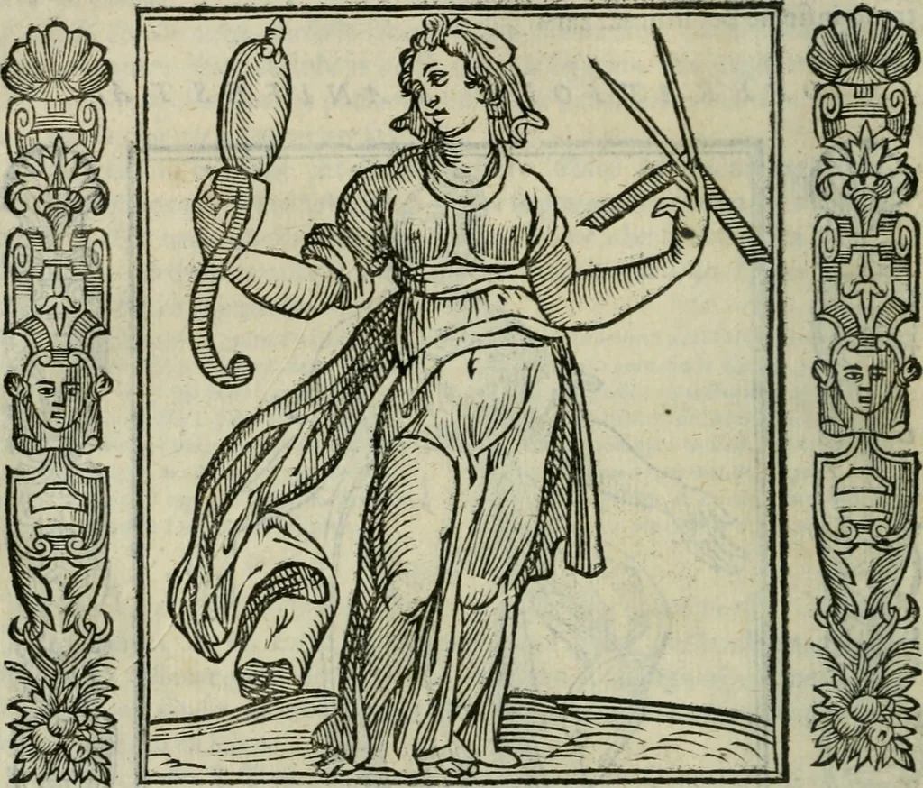 An illustration from Iconologia, ouero Descrittione d'imagini delle virtu', vitij, affetti, passioni humane, corpi celesti, mondo e sue parti., 1611, leaf 427