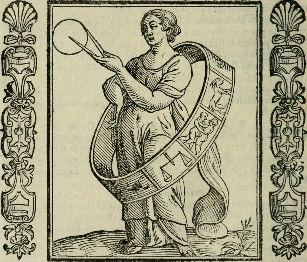An illustration from Iconologia, ouero Descrittione d'imagini delle virtu', vitij, affetti, passioni humane, corpi celesti, mondo e sue parti., 1611, leaf 451