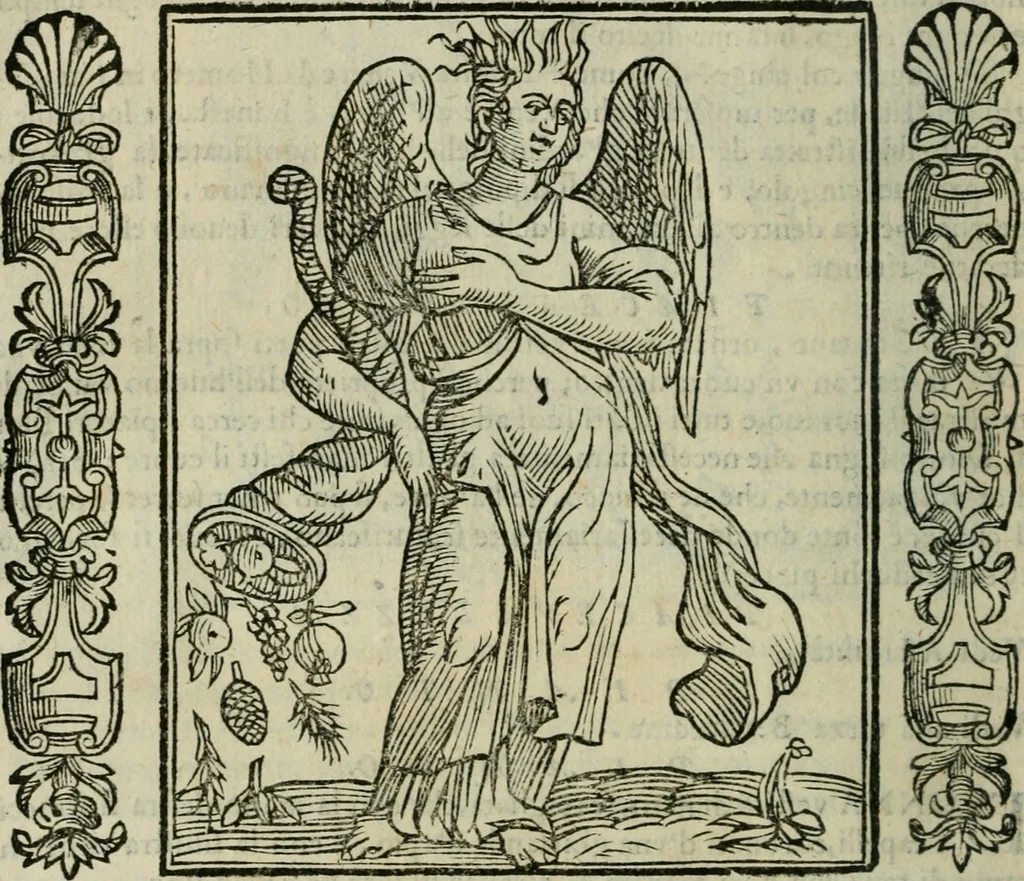 An illustration from Iconologia, ouero Descrittione d'imagini delle virtu', vitij, affetti, passioni humane, corpi celesti, mondo e sue parti., 1611, leaf 461
