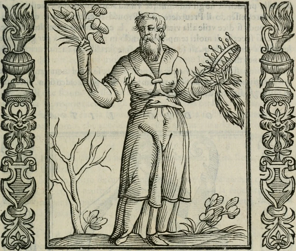 An illustration from Iconologia, ouero Descrittione d'imagini delle virtu', vitij, affetti, passioni humane, corpi celesti, mondo e sue parti., 1611, leaf 472