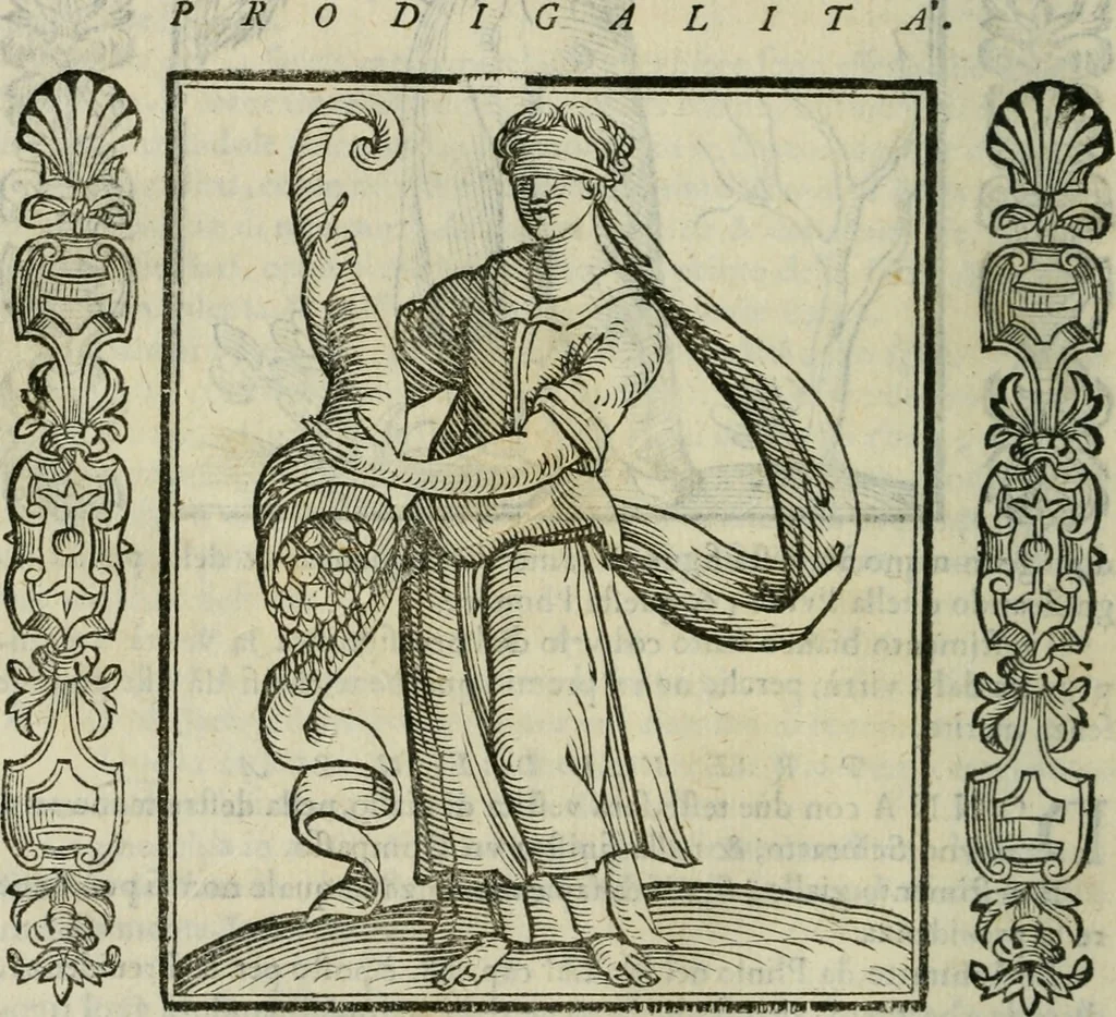 An illustration from Iconologia, ouero Descrittione d'imagini delle virtu', vitij, affetti, passioni humane, corpi celesti, mondo e sue parti., 1611, leaf 473