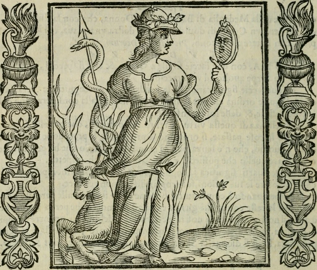 An illustration from Iconologia, ouero Descrittione d'imagini delle virtu', vitij, affetti, passioni humane, corpi celesti, mondo e sue parti., 1611, leaf 477