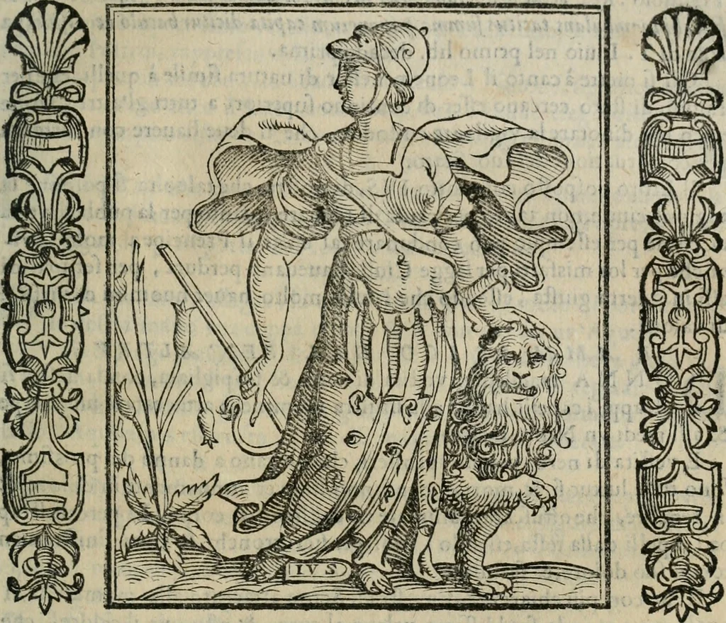 An illustration from Iconologia, ouero Descrittione d'imagini delle virtu', vitij, affetti, passioni humane, corpi celesti, mondo e sue parti., 1611, leaf 488