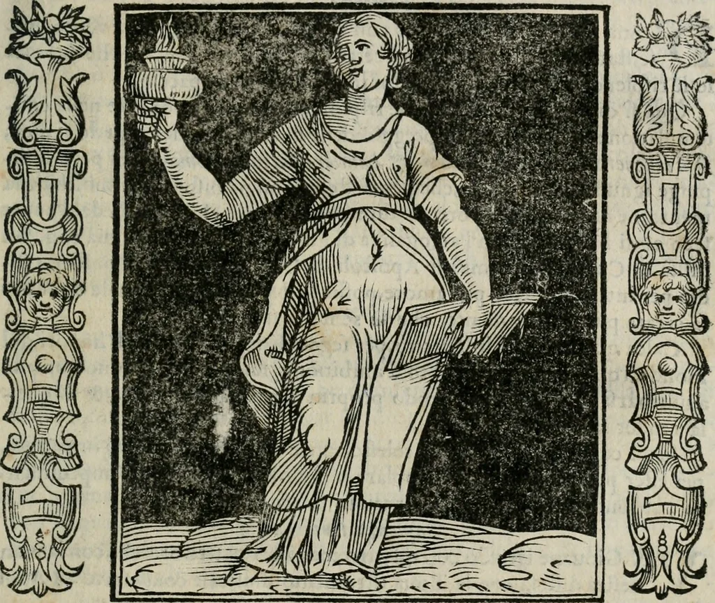 An illustration from Iconologia, ouero Descrittione d'imagini delle virtu', vitij, affetti, passioni humane, corpi celesti, mondo e sue parti., 1611, leaf 502
