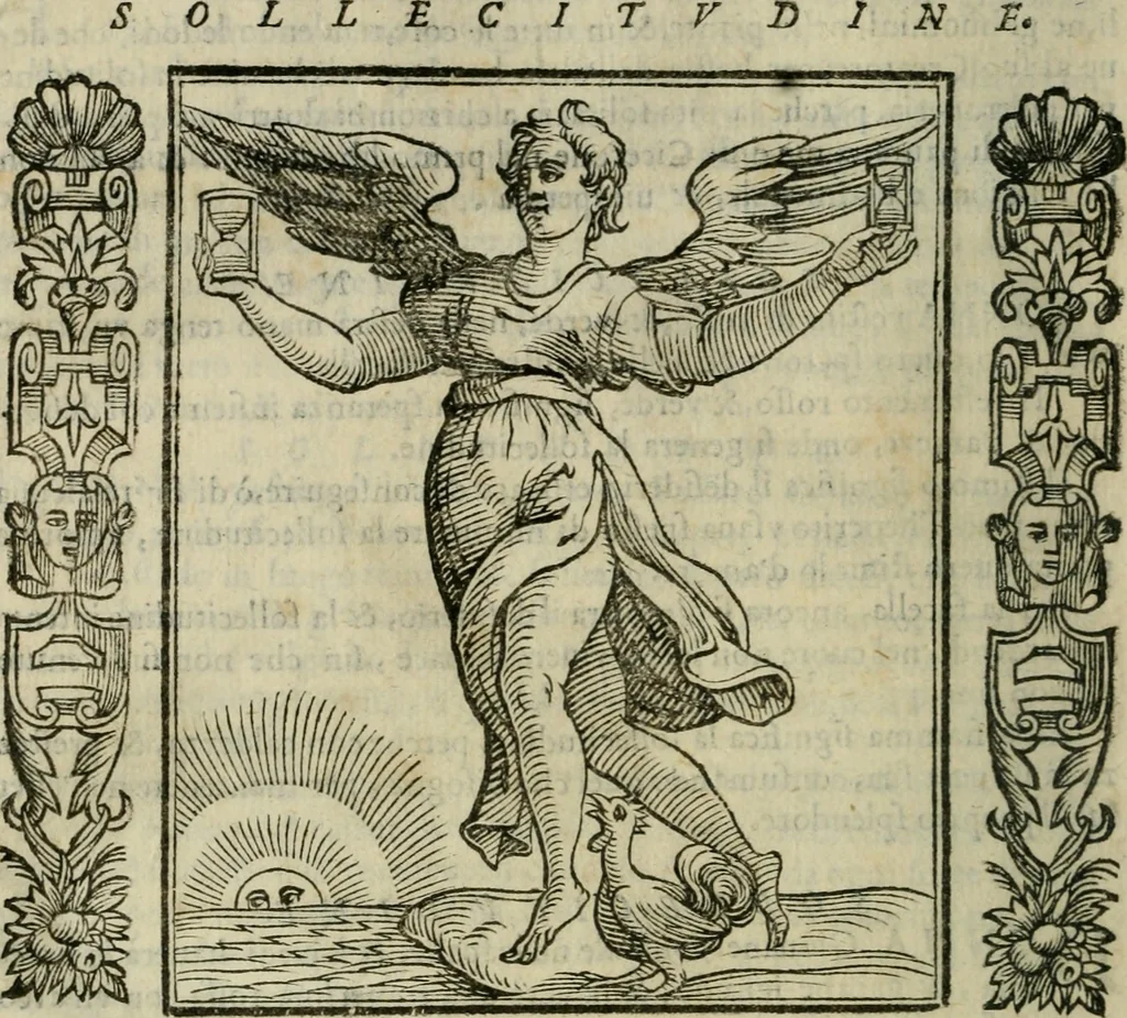 An illustration from Iconologia, ouero Descrittione d'imagini delle virtu', vitij, affetti, passioni humane, corpi celesti, mondo e sue parti., 1611, leaf 523