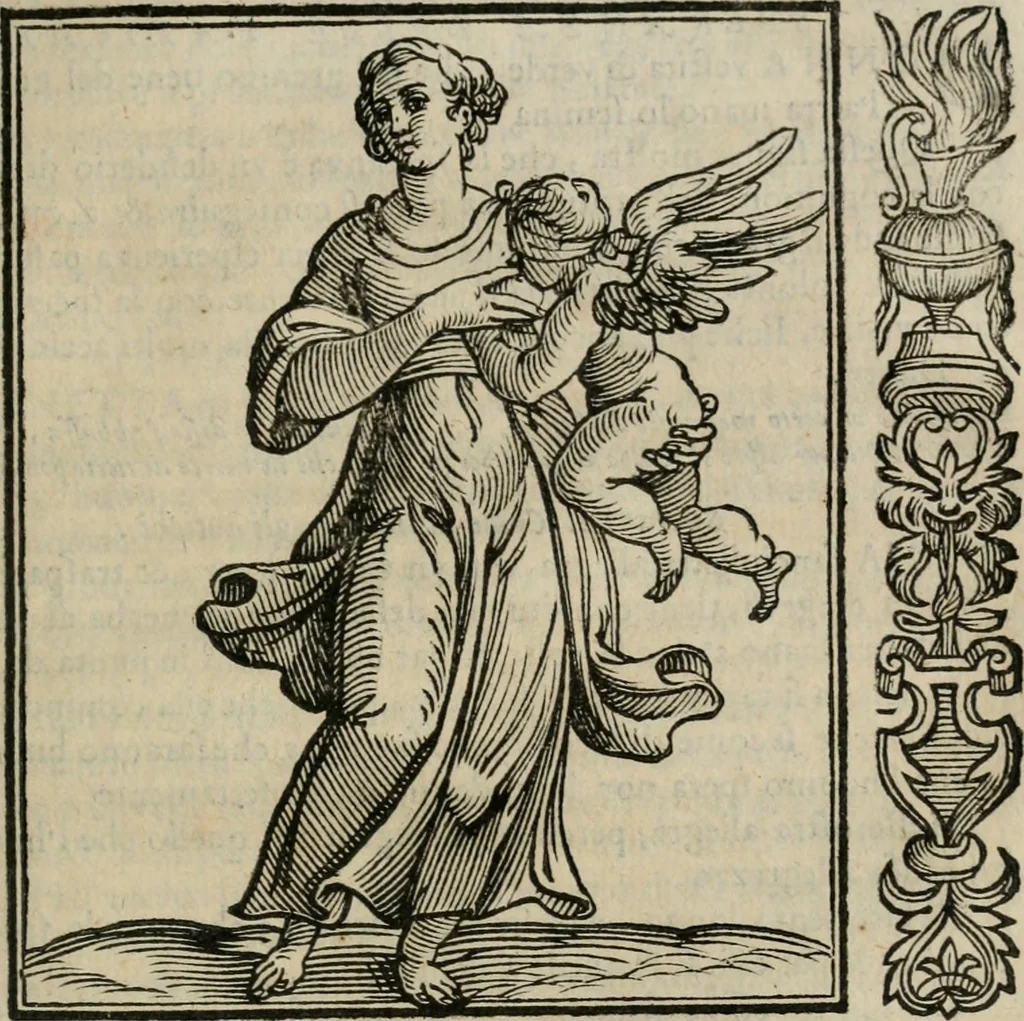 An illustration from Iconologia, ouero Descrittione d'imagini delle virtu', vitij, affetti, passioni humane, corpi celesti, mondo e sue parti., 1611, leaf 532
