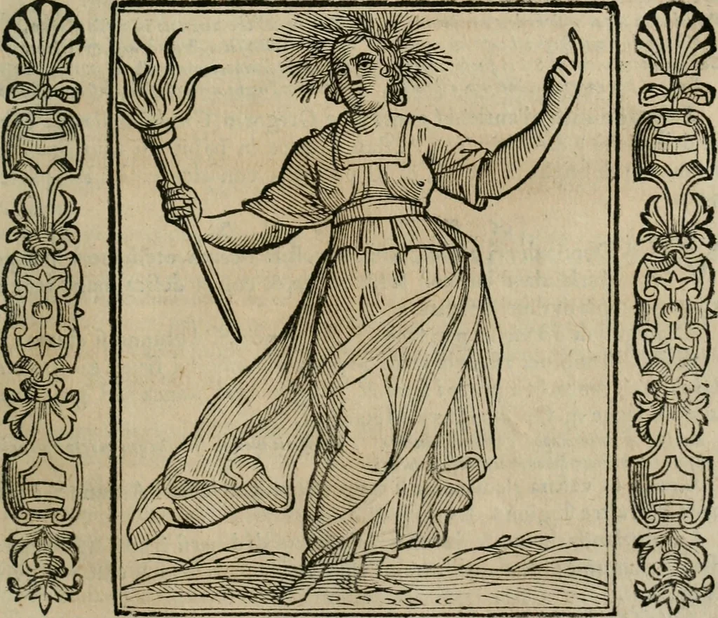An illustration from Iconologia, ouero Descrittione d'imagini delle virtu', vitij, affetti, passioni humane, corpi celesti, mondo e sue parti., 1611, leaf 536