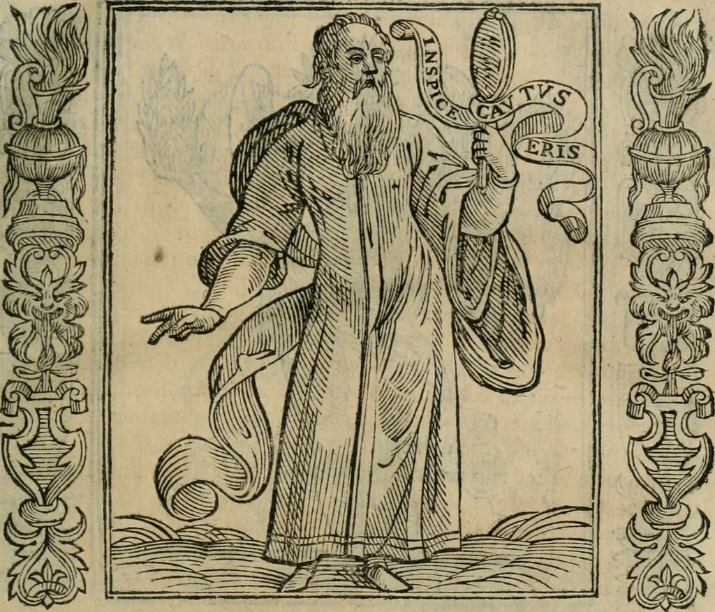 An illustration from Iconologia, ouero Descrittione d'imagini delle virtu', vitij, affetti, passioni humane, corpi celesti, mondo e sue parti., 1611, leaf 54