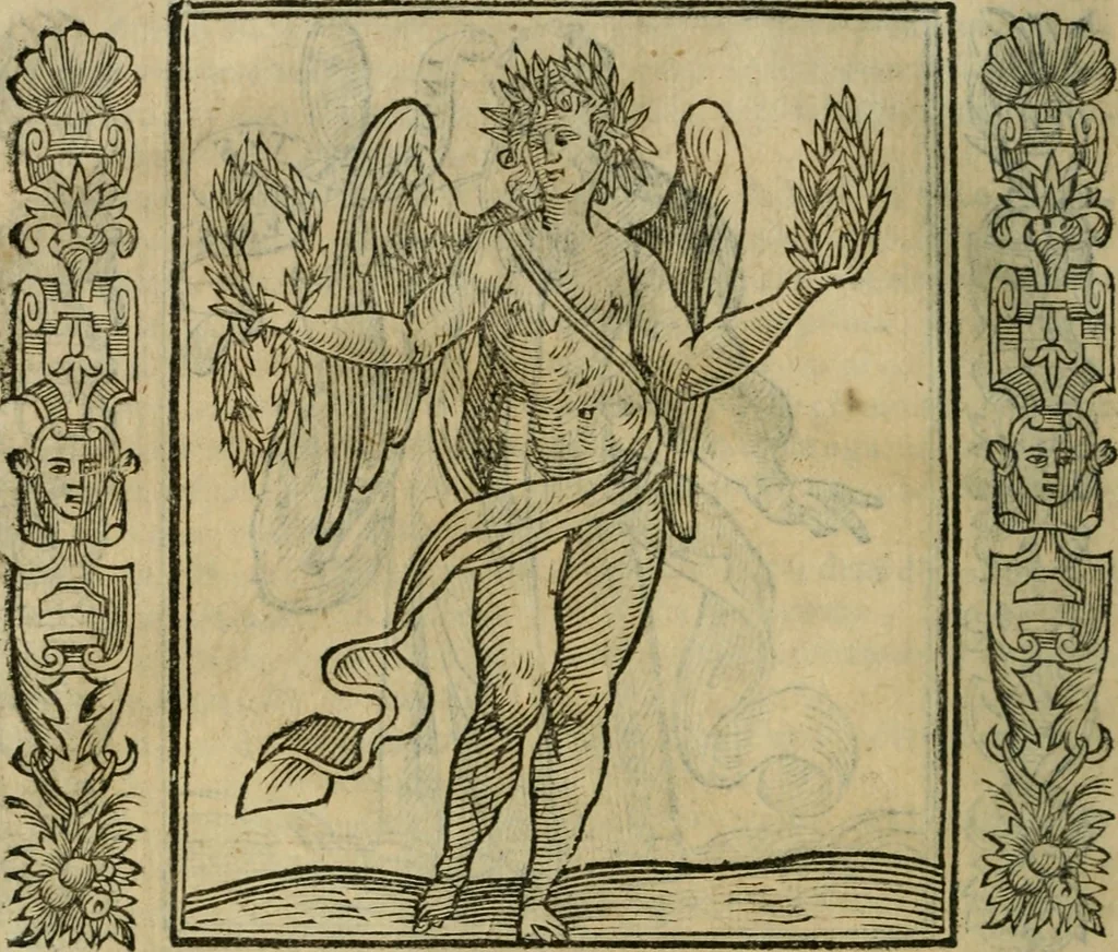 An illustration from Iconologia, ouero Descrittione d'imagini delle virtu', vitij, affetti, passioni humane, corpi celesti, mondo e sue parti., 1611, leaf 55