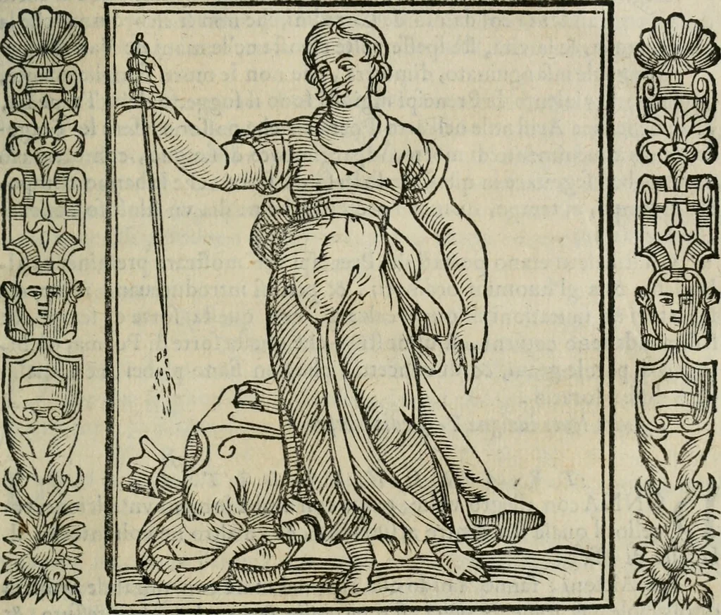 An illustration from Iconologia, ouero Descrittione d'imagini delle virtu', vitij, affetti, passioni humane, corpi celesti, mondo e sue parti., 1611, leaf 554
