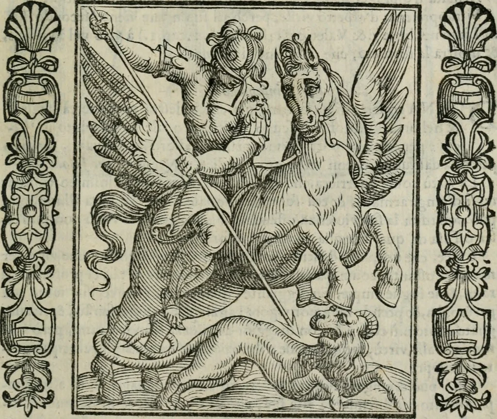 An illustration from Iconologia, ouero Descrittione d'imagini delle virtu', vitij, affetti, passioni humane, corpi celesti, mondo e sue parti., 1611, leaf 574
