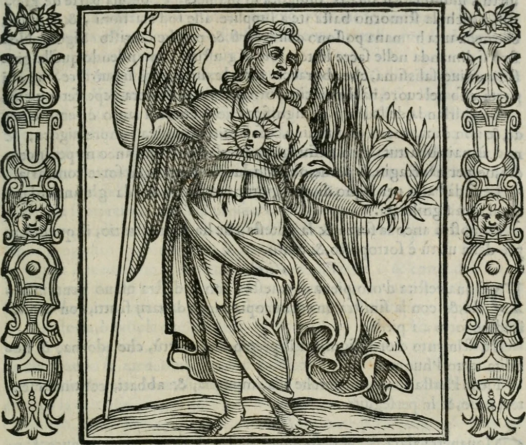 An illustration from Iconologia, ouero Descrittione d'imagini delle virtu', vitij, affetti, passioni humane, corpi celesti, mondo e sue parti., 1611, leaf 576