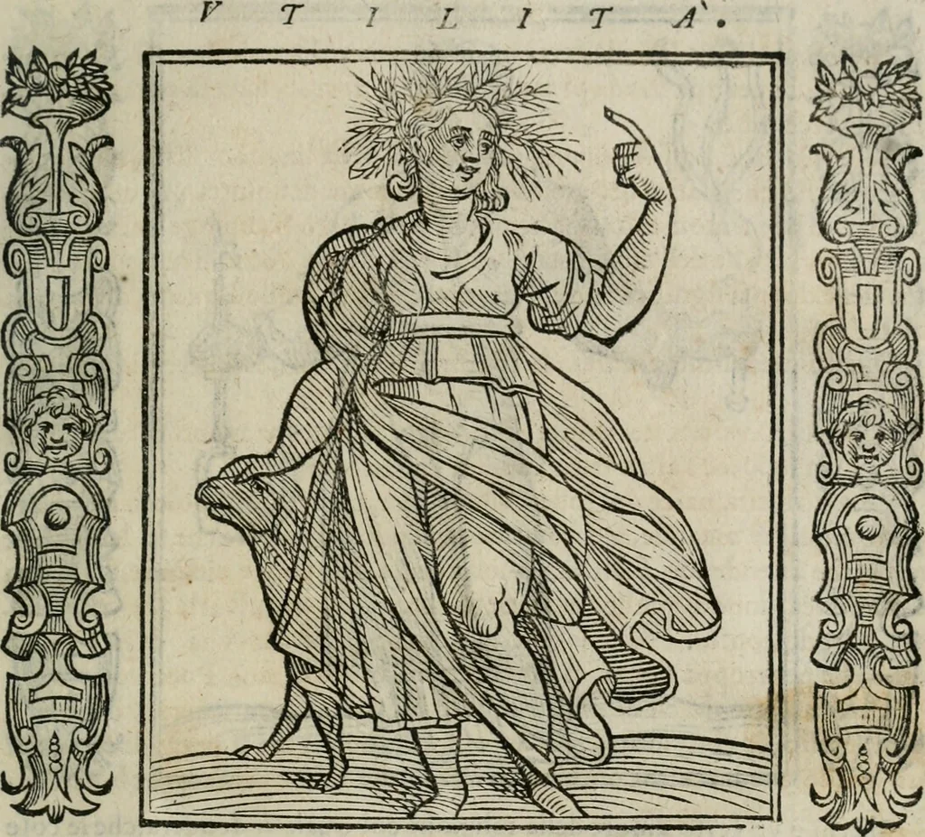 An illustration from Iconologia, ouero Descrittione d'imagini delle virtu', vitij, affetti, passioni humane, corpi celesti, mondo e sue parti., 1611, leaf 586