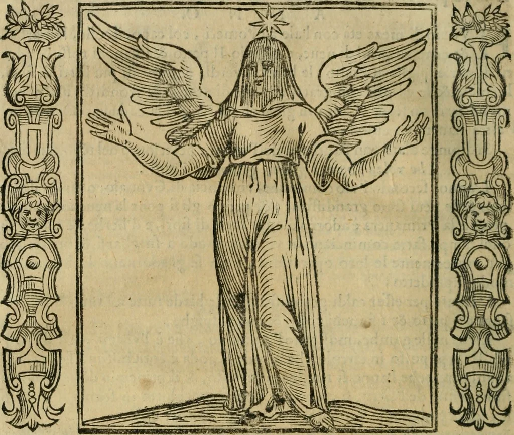 An illustration from Iconologia, ouero Descrittione d'imagini delle virtu', vitij, affetti, passioni humane, corpi celesti, mondo e sue parti., 1611, leaf 59