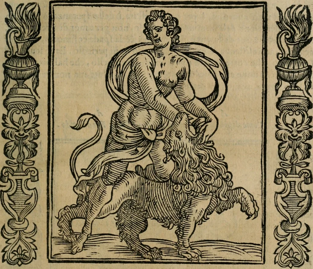 An illustration from Iconologia, ouero Descrittione d'imagini delle virtu', vitij, affetti, passioni humane, corpi celesti, mondo e sue parti., 1611, leaf 62