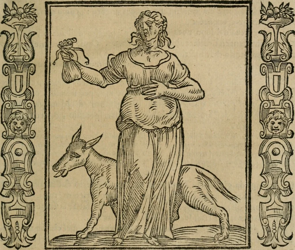An illustration from Iconologia, ouero Descrittione d'imagini delle virtu', vitij, affetti, passioni humane, corpi celesti, mondo e sue parti., 1611, leaf 70