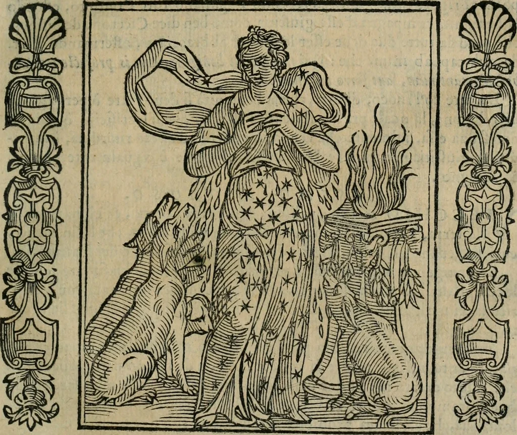 An illustration from Iconologia, ouero Descrittione d'imagini delle virtu', vitij, affetti, passioni humane, corpi celesti, mondo e sue parti., 1611, leaf 84