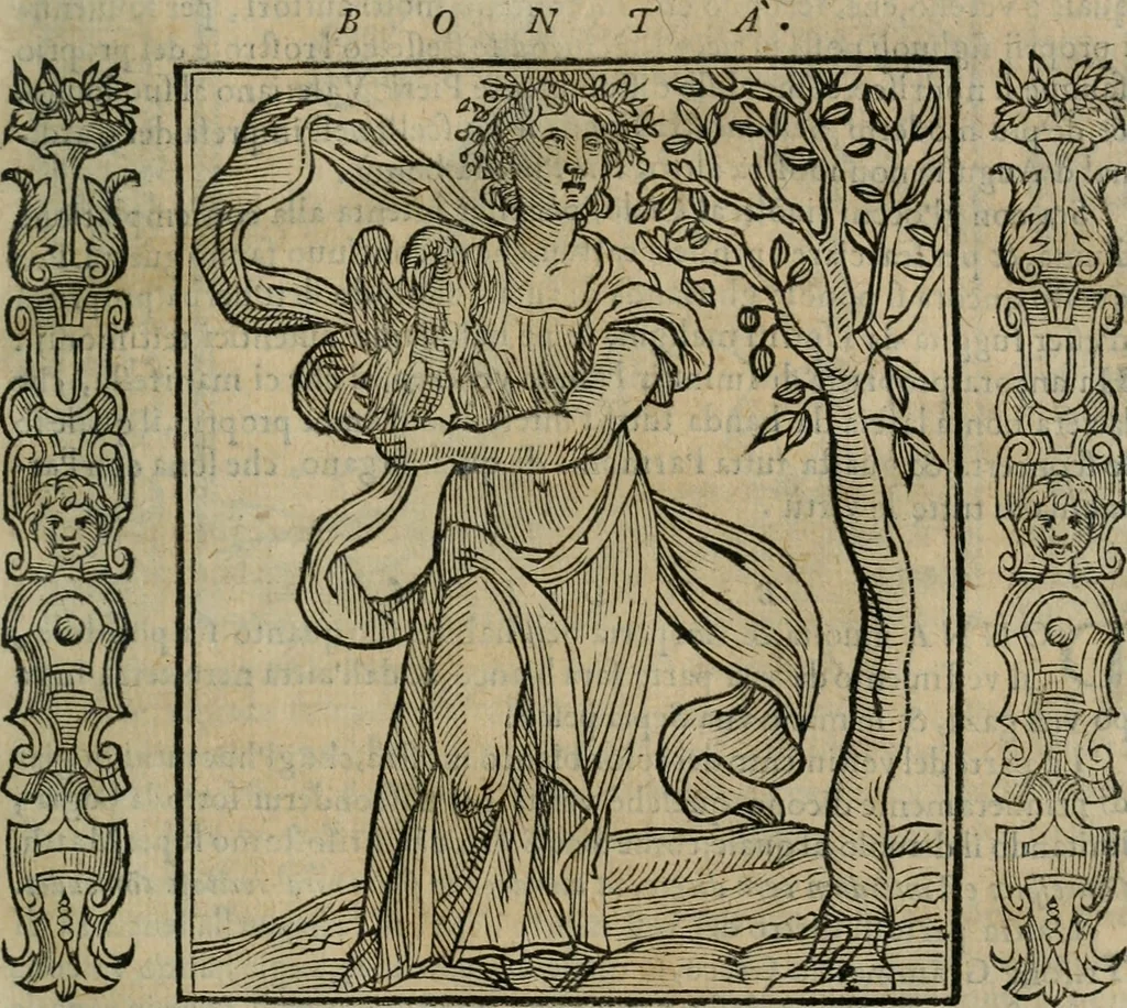 An illustration from Iconologia, ouero Descrittione d'imagini delle virtu', vitij, affetti, passioni humane, corpi celesti, mondo e sue parti., 1611, leaf 86