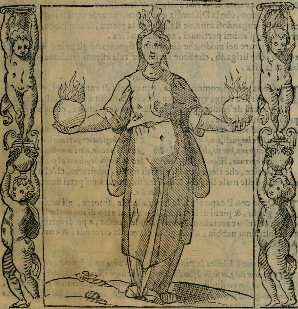 An illustration from Iconologia, ouero, Descrittione di diuerse imagini cauate dall'antichità, & di propria inuentione, 1603, leaf 130