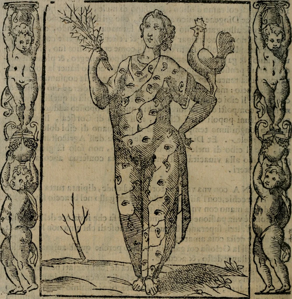 An illustration from Iconologia, ouero, Descrittione di diuerse imagini cauate dall'antichità, & di propria inuentione, 1603, leaf 203