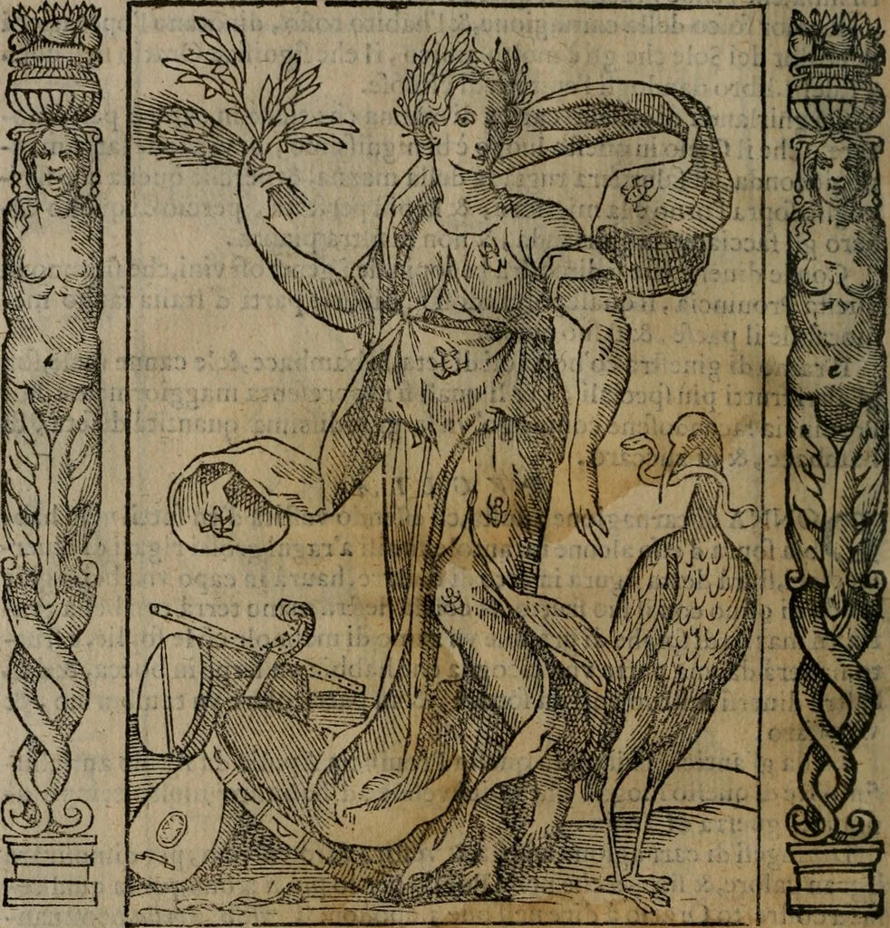An illustration from Iconologia, ouero, Descrittione di diuerse imagini cauate dall'antichità, & di propria inuentione, 1603, leaf 287