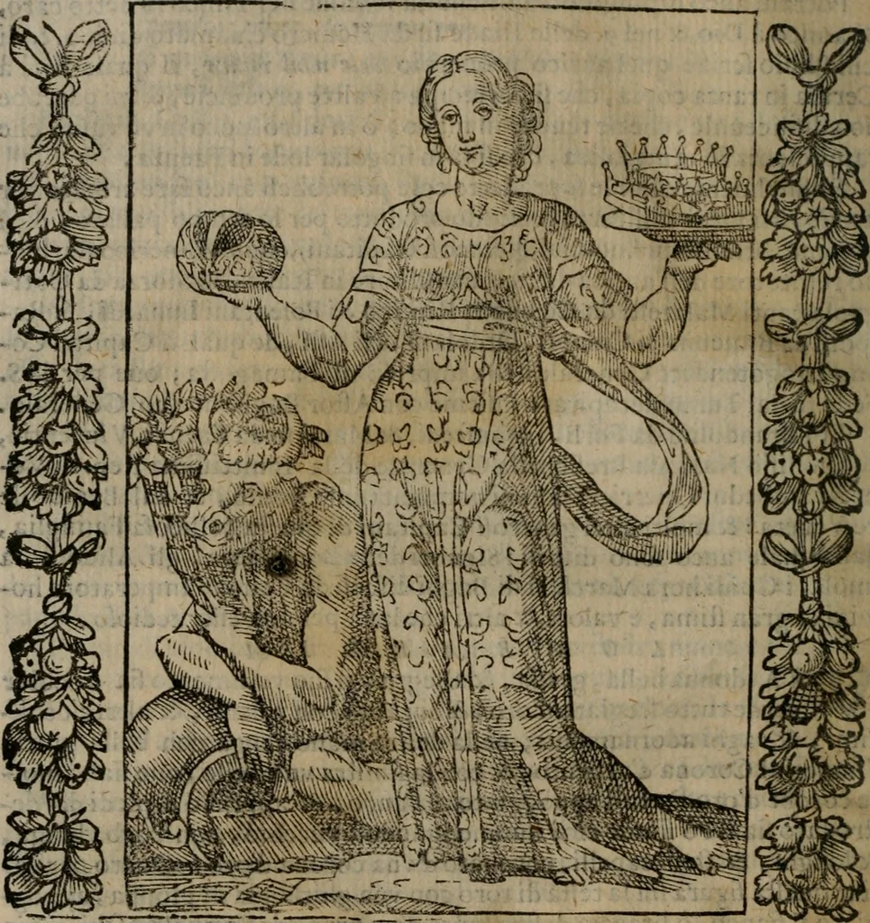 An illustration from Iconologia, ouero, Descrittione di diuerse imagini cauate dall'antichità, & di propria inuentione, 1603, leaf 295