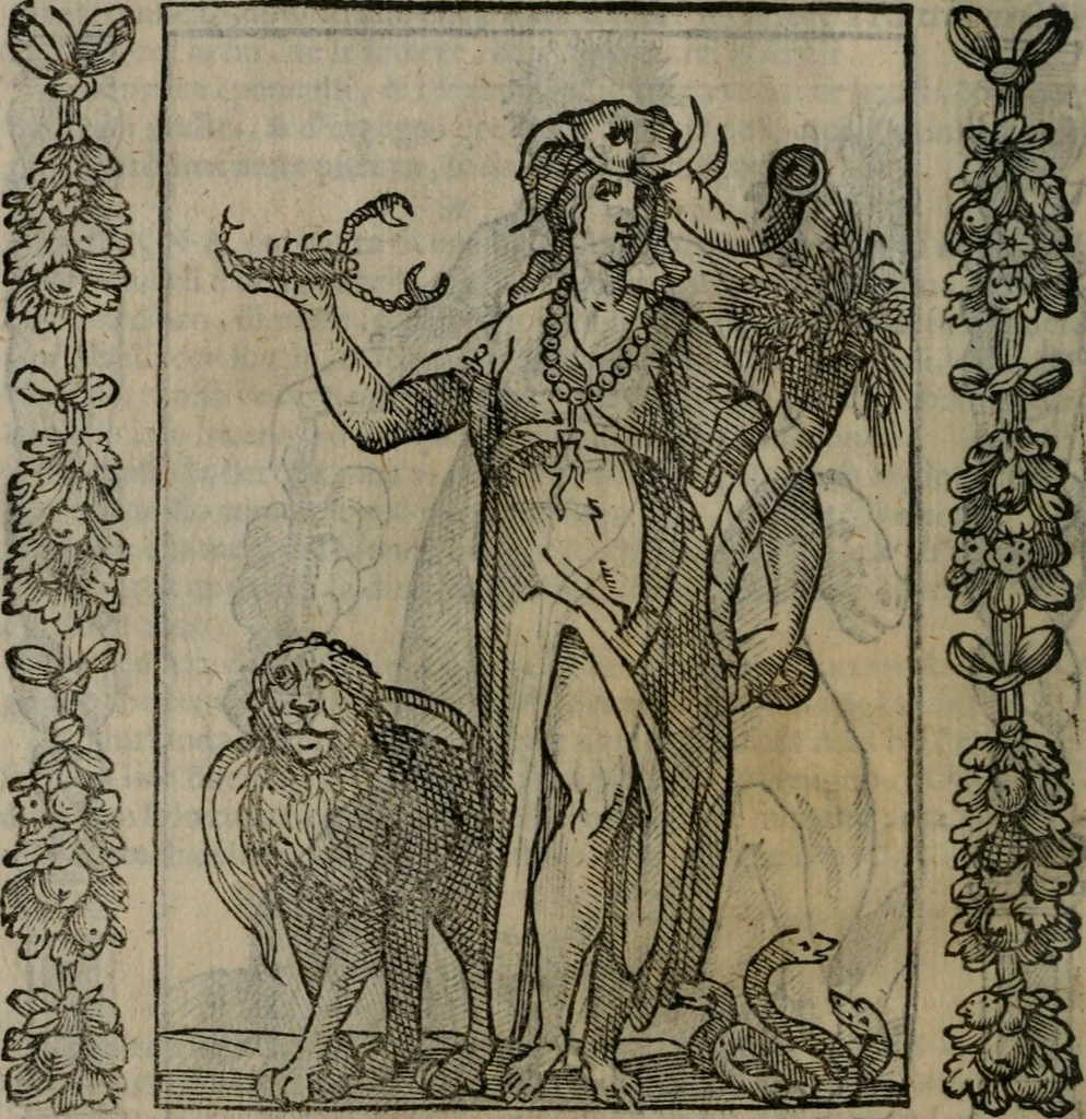 An illustration from Iconologia, ouero, Descrittione di diuerse imagini cauate dall'antichità, & di propria inuentione, 1603, leaf 357