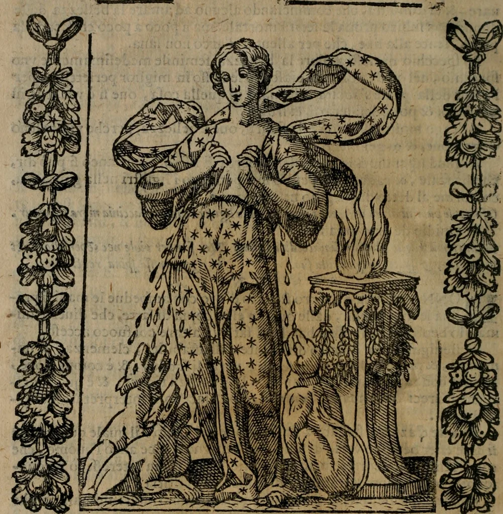 An illustration from Iconologia, ouero, Descrittione di diuerse imagini cauate dall'antichità, & di propria inuentione, 1603, leaf 69