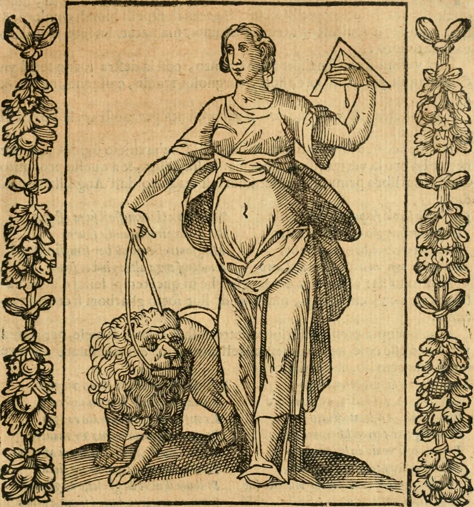 An illustration from Iconologia, ouero, Descrittione di diuerse imagini cauate dall'antichità, & di propria inuentione, 1603, leaf 158