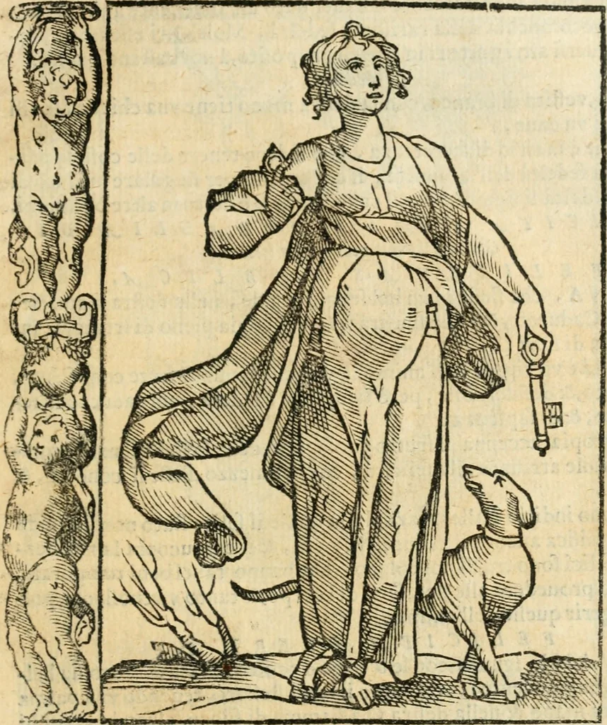 An illustration from Iconologia, ouero, Descrittione di diuerse imagini cauate dall'antichità, & di propria inuentione, 1603, leaf 176
