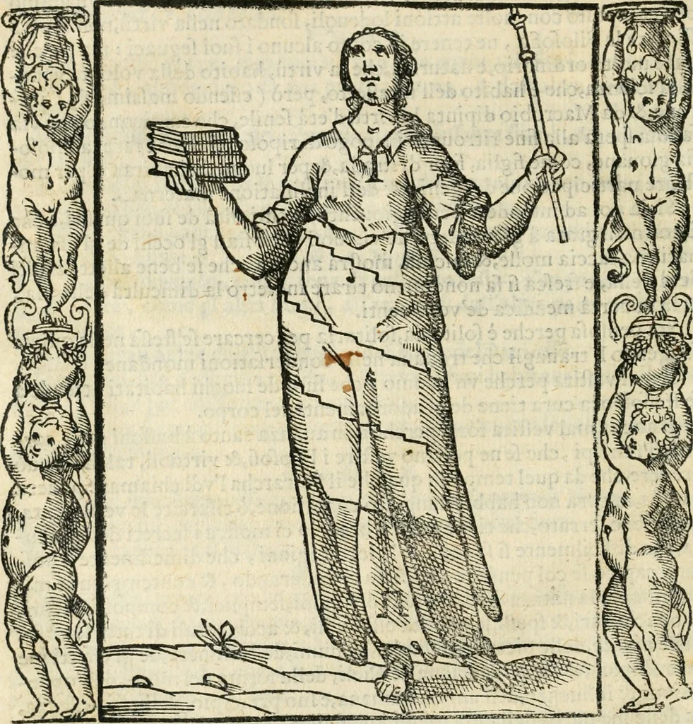 An illustration from Iconologia, ouero, Descrittione di diuerse imagini cauate dall'antichità, & di propria inuentione, 1603, leaf 187
