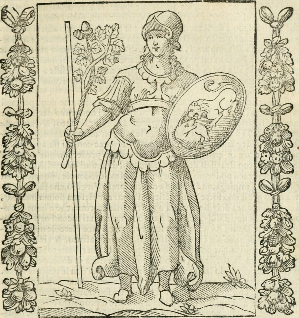 An illustration from Iconologia, ouero, Descrittione di diuerse imagini cauate dall'antichità, & di propria inuentione, 1603, leaf 190