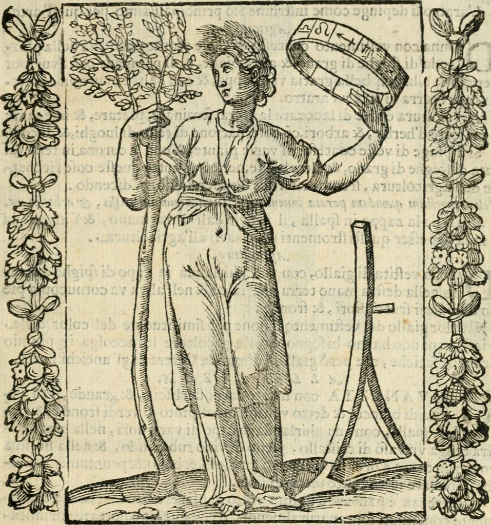 An illustration from Iconologia, ouero, Descrittione di diuerse imagini cauate dall'antichità, & di propria inuentione, 1603, leaf 36