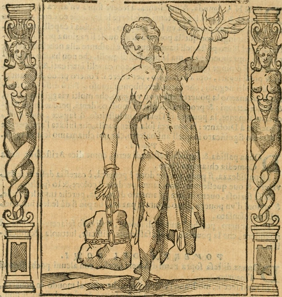 An illustration from Iconologia, ouero, Descrittione di diuerse imagini cauate dall'antichità, & di propria inuentione, 1603, leaf 433
