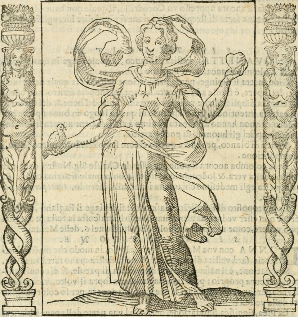 An illustration from Iconologia, ouero, Descrittione di diuerse imagini cauate dall'antichità, & di propria inuentione, 1603, leaf 479