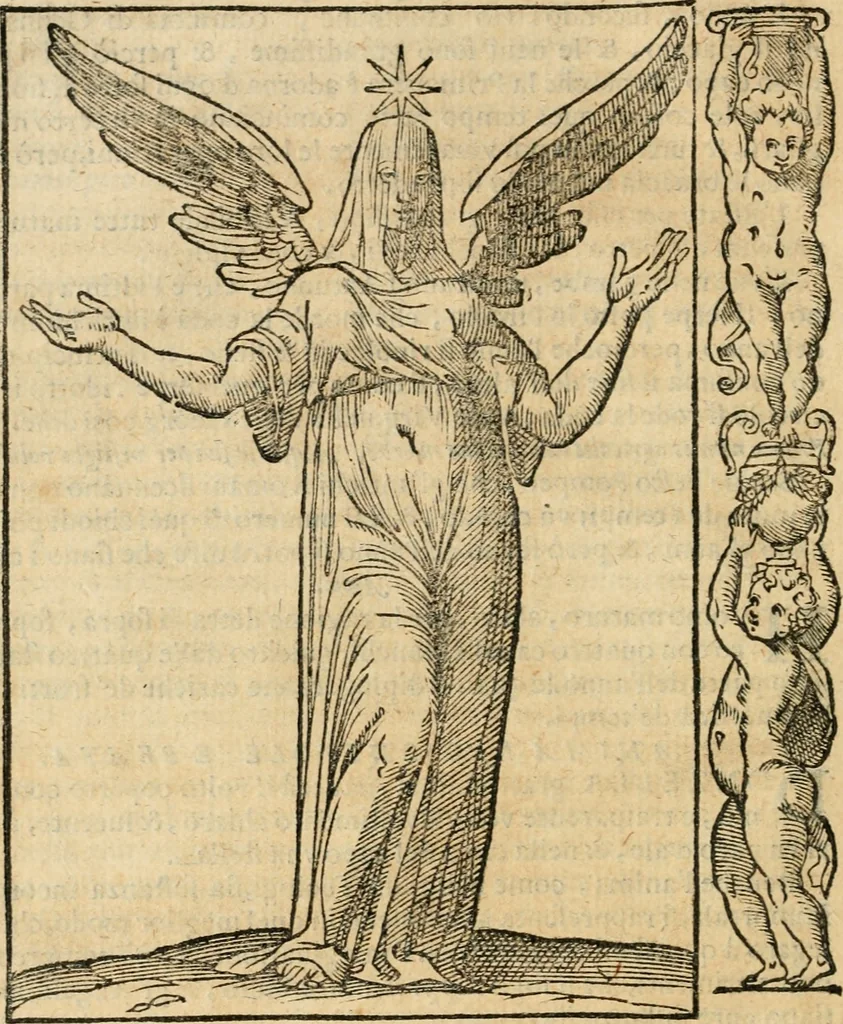 An illustration from Iconologia, ouero, Descrittione di diuerse imagini cauate dall'antichità, & di propria inuentione, 1603, leaf 49