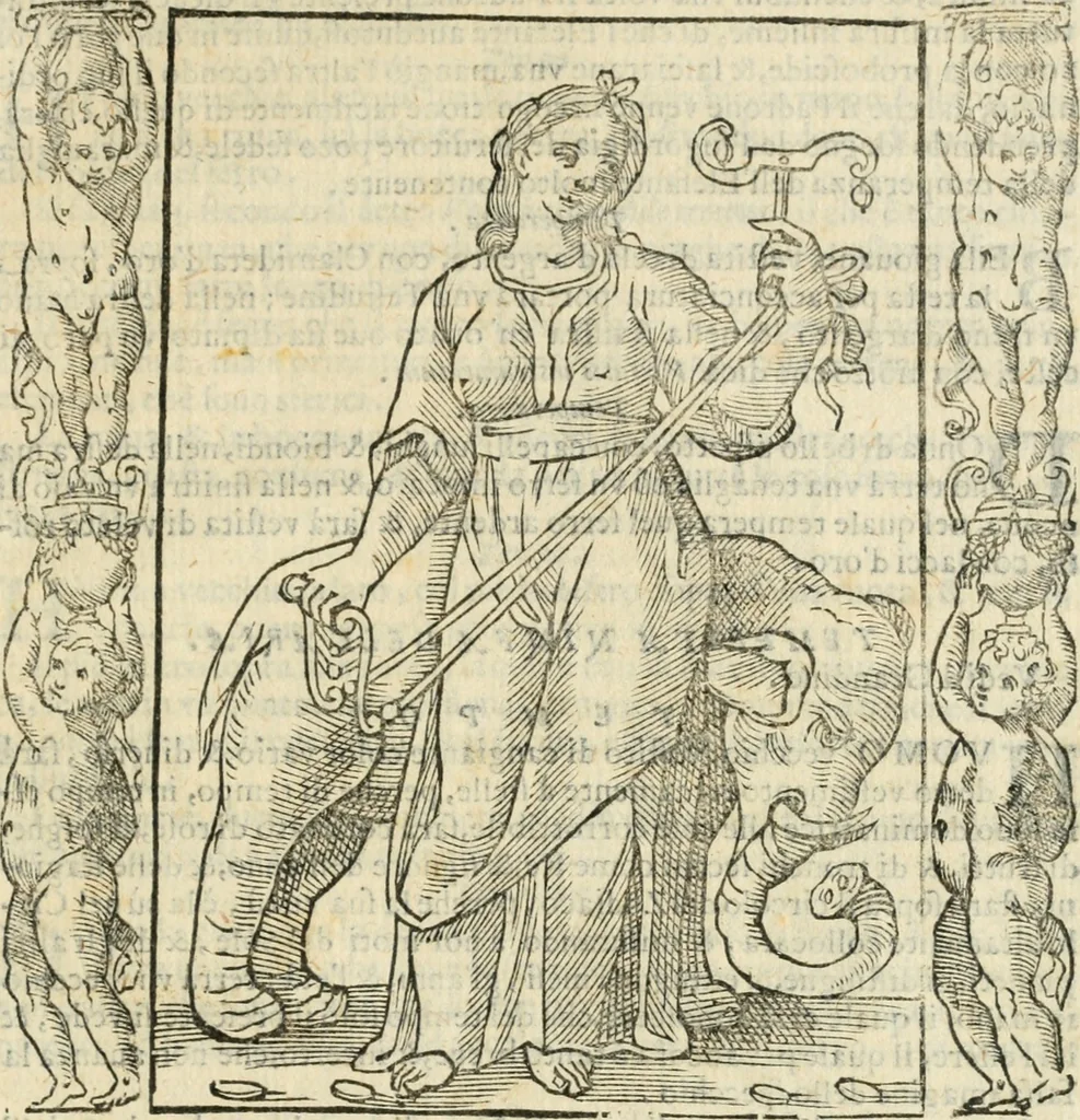 An illustration from Iconologia, ouero, Descrittione di diuerse imagini cauate dall'antichità, & di propria inuentione, 1603, leaf 504