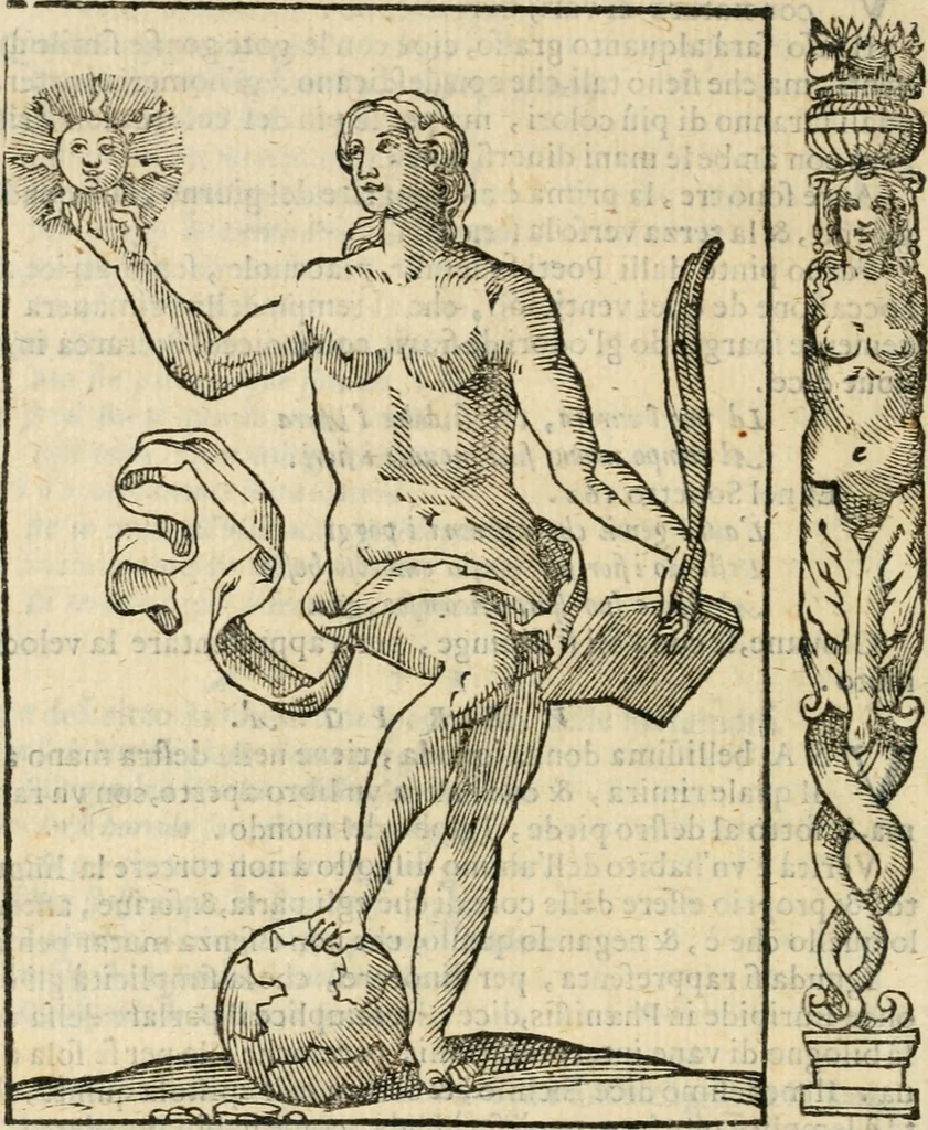 An illustration from Iconologia, ouero, Descrittione di diuerse imagini cauate dall'antichità, & di propria inuentione, 1603, leaf 523