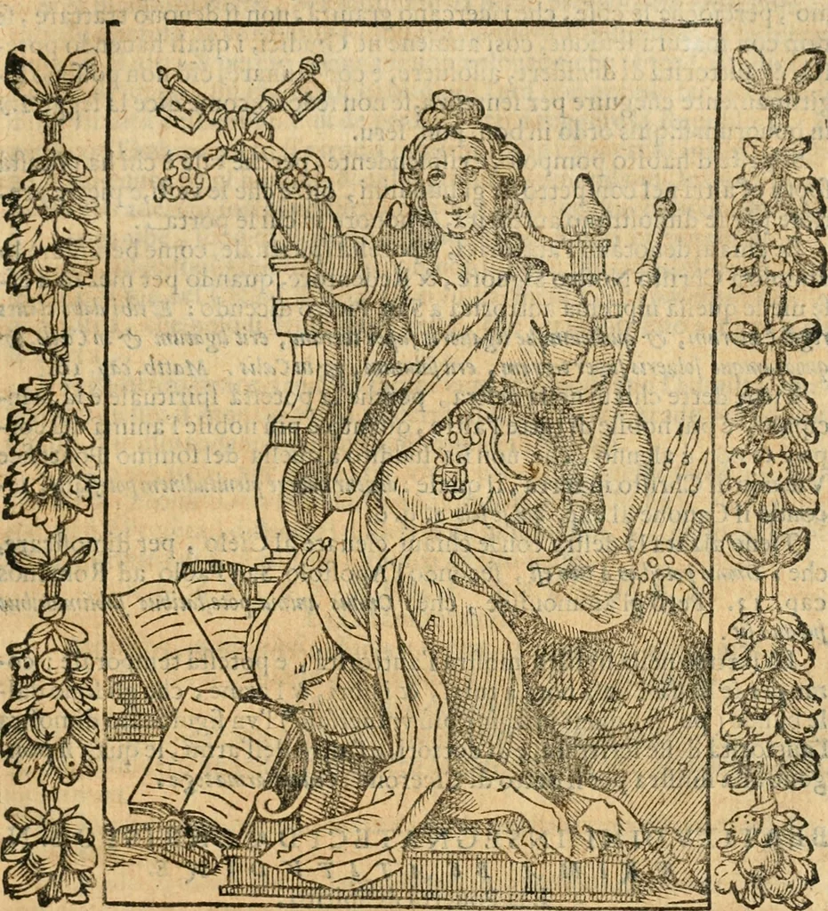 An illustration from Iconologia, ouero, Descrittione di diuerse imagini cauate dall'antichità, & di propria inuentione, 1603, leaf 62